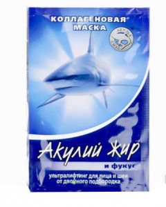Акулий жир с Фукусом маска коллагеновая ультралифтинг д/лица и шеи, от двойного подбородка 10мл