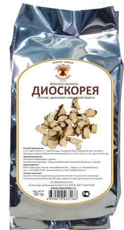 Диоскорея кавказская (Дикий ямс), корень, 50 гр. Старослав