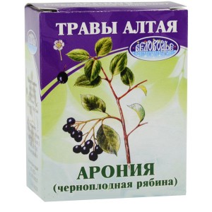 Арония (черноплодная рябина), 50 г, коробочка, чайный напиток